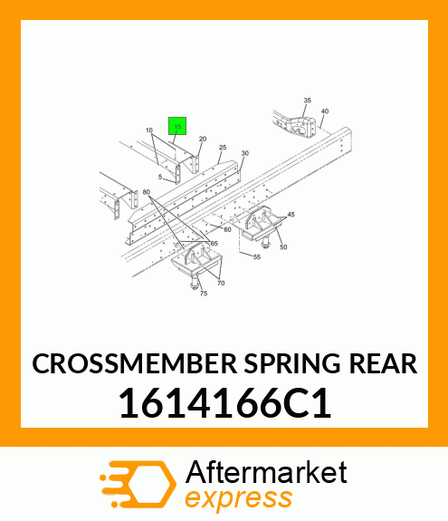 CROSSMEMBER SPRING REAR 1614166C1