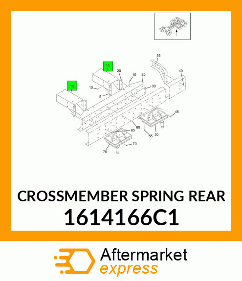 CROSSMEMBER SPRING REAR 1614166C1