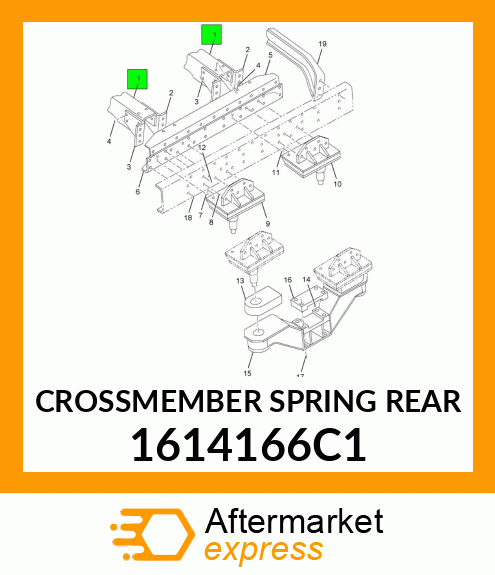 CROSSMEMBER SPRING REAR 1614166C1