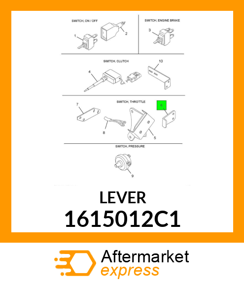 LEVER ENGINE BRAKE SWITCH 1615012C1