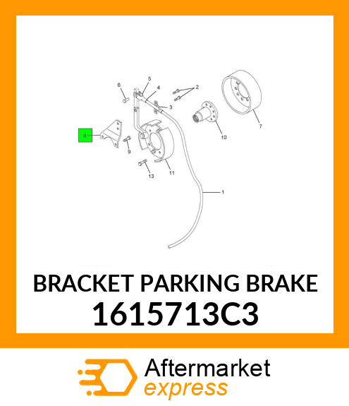 BRACKET PARKING BRAKE 1615713C3