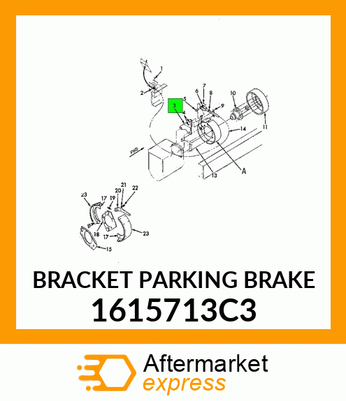 BRACKET PARKING BRAKE 1615713C3