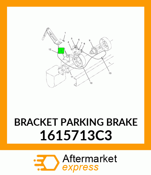 BRACKET PARKING BRAKE 1615713C3