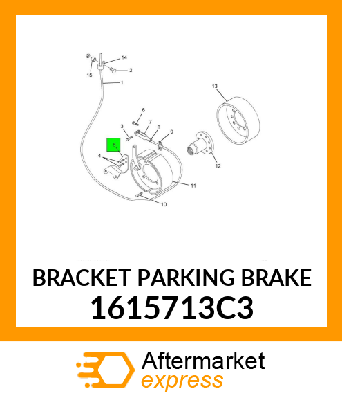 BRACKET PARKING BRAKE 1615713C3