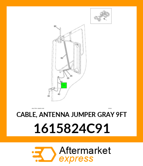 CABLE, ANTENNA JUMPER GRAY 9FT 1615824C91