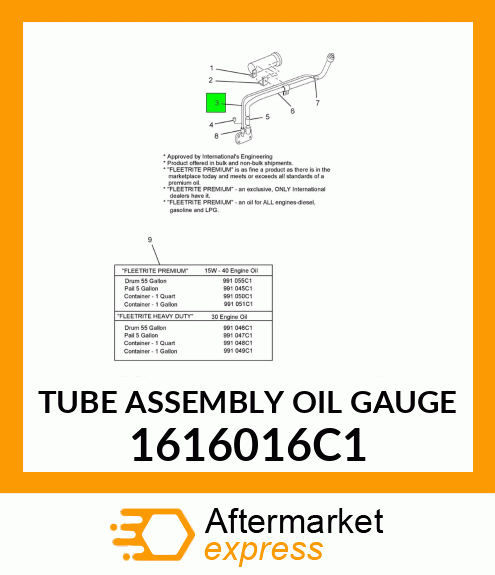 TUBE ASSEMBLY OIL GAUGE 1616016C1