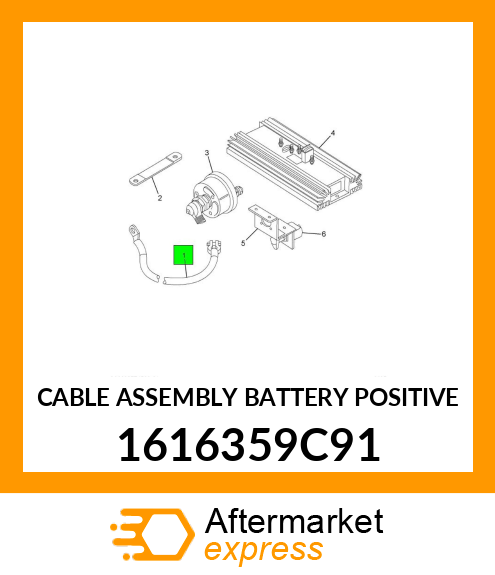 CABLE ASSEMBLY BATTERY POSITIVE 1616359C91