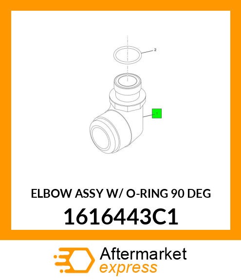 ELBOW ASSY W/ O-RING 90 DEG 1616443C1