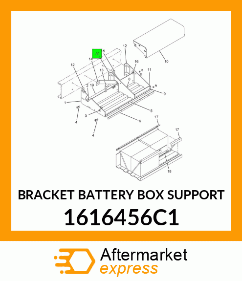 BRACKET BATTERY BOX SUPPORT 1616456C1