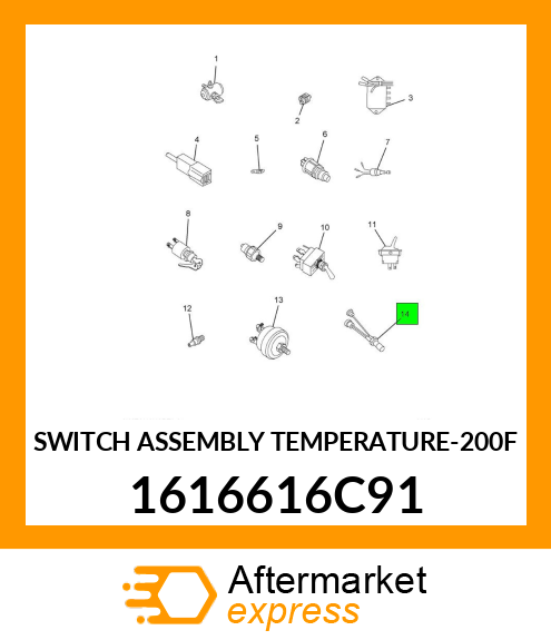 SWITCH ASSEMBLY TEMPERATURE-200F 1616616C91