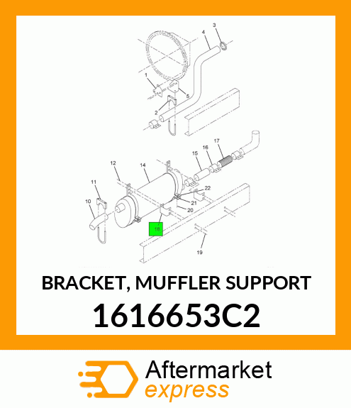 BRACKET, MUFFLER SUPPORT 1616653C2