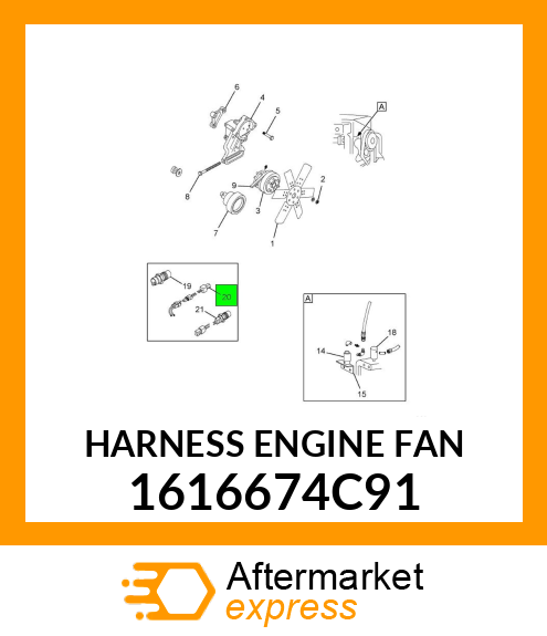 HARNESS ENGINE FAN 1616674C91