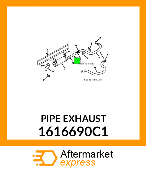 PIPE EXHAUST 1616690C1