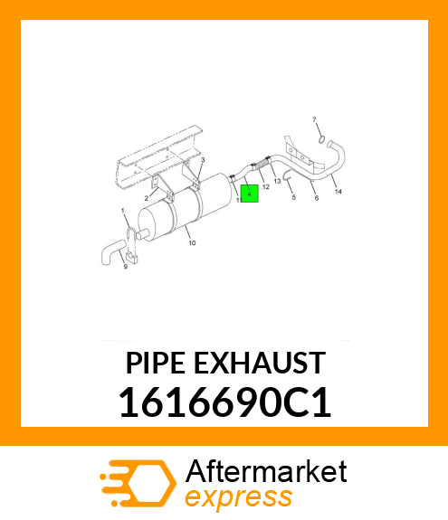 PIPE EXHAUST 1616690C1