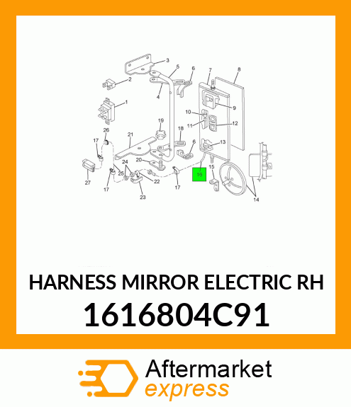 HARNESS MIRROR ELECTRIC RH 1616804C91