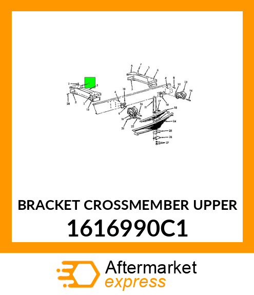 BRACKET CROSSMEMBER UPPER 1616990C1