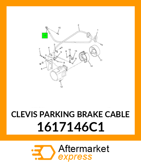 CLEVIS PARKING BRAKE CABLE 1617146C1