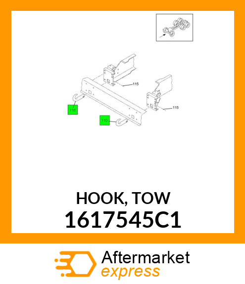 HOOK, TOW 1617545C1