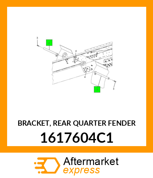 BRACKET, REAR QUARTER FENDER 1617604C1