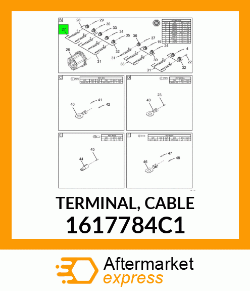 TERMINAL, CABLE 1617784C1