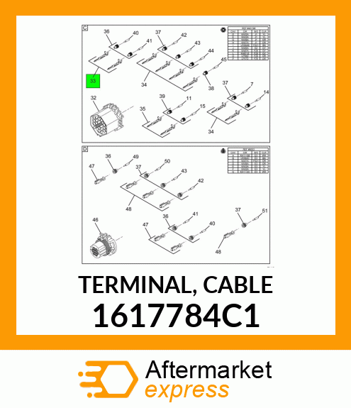 TERMINAL, CABLE 1617784C1