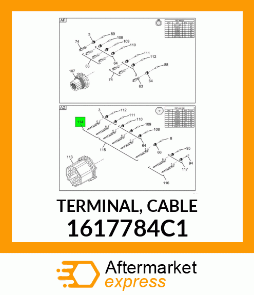 TERMINAL, CABLE 1617784C1