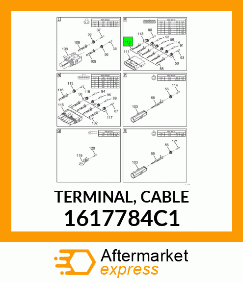 TERMINAL, CABLE 1617784C1