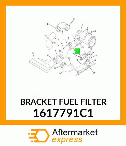 BRACKET FUEL FILTER 1617791C1