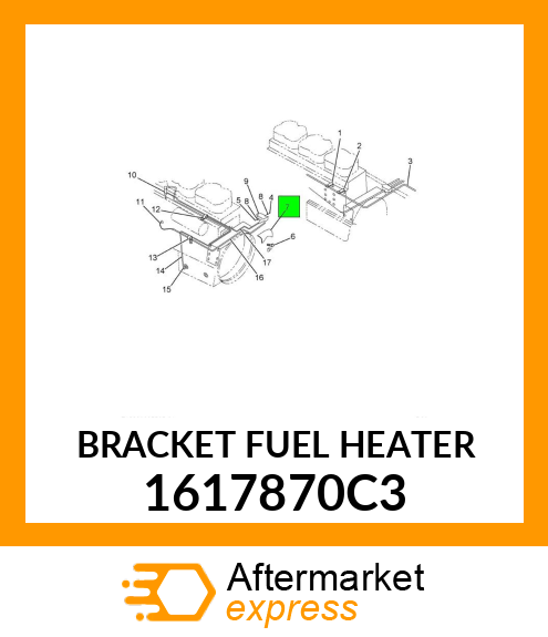 BRACKET FUEL HEATER 1617870C3