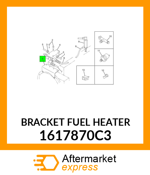 BRACKET FUEL HEATER 1617870C3