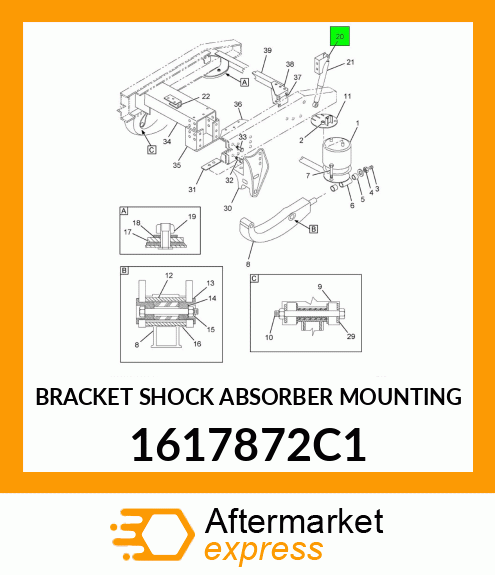 BRACKET SHOCK ABSORBER MOUNTING 1617872C1