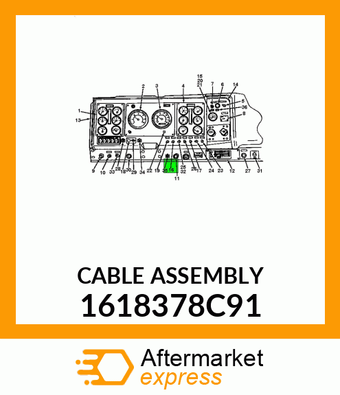 CABLE ASSEMBLY 1618378C91