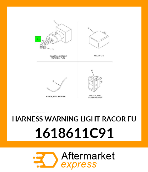 HARNESS WARNING LIGHT RACOR FU 1618611C91