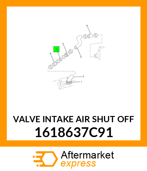 VALVE INTAKE AIR SHUT OFF 1618637C91