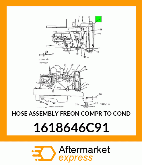 HOSE ASSEMBLY FREON COMPR TO COND 1618646C91