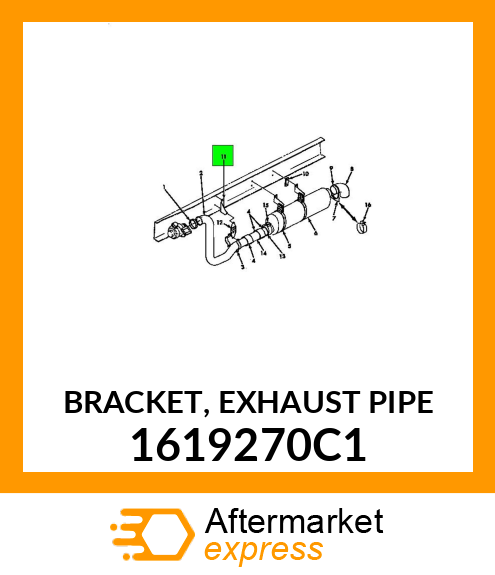 BRACKET, EXHAUST PIPE 1619270C1