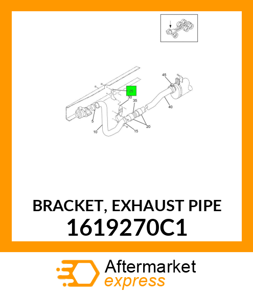 BRACKET, EXHAUST PIPE 1619270C1