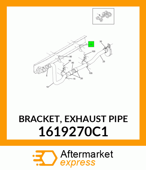 BRACKET, EXHAUST PIPE 1619270C1