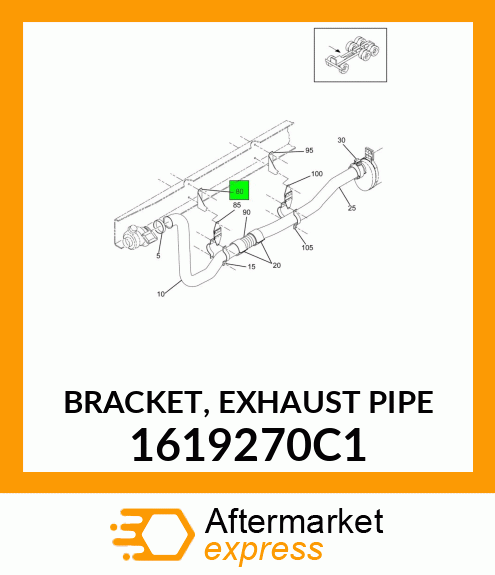 BRACKET, EXHAUST PIPE 1619270C1