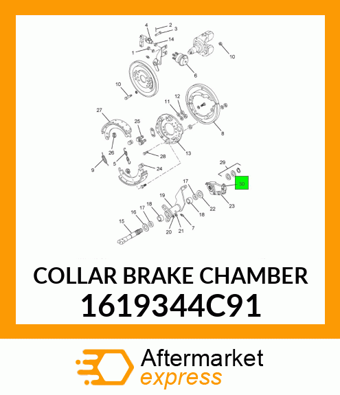 COLLAR BRAKE CHAMBER 1619344C91