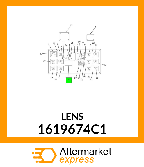 LENS INSTR. CLUSTER 1619674C1