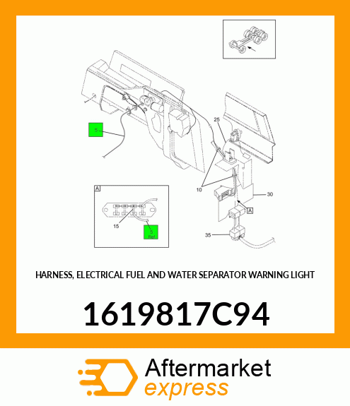 HARNESS, ELECTRICAL FUEL AND WATER SEPARATOR WARNING LIGHT 1619817C94