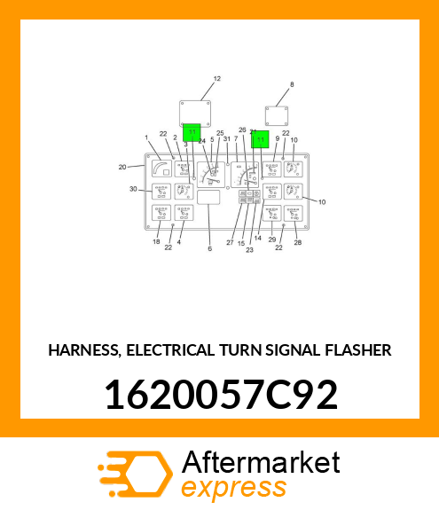 HARNESS, ELECTRICAL TURN SIGNAL FLASHER 1620057C92