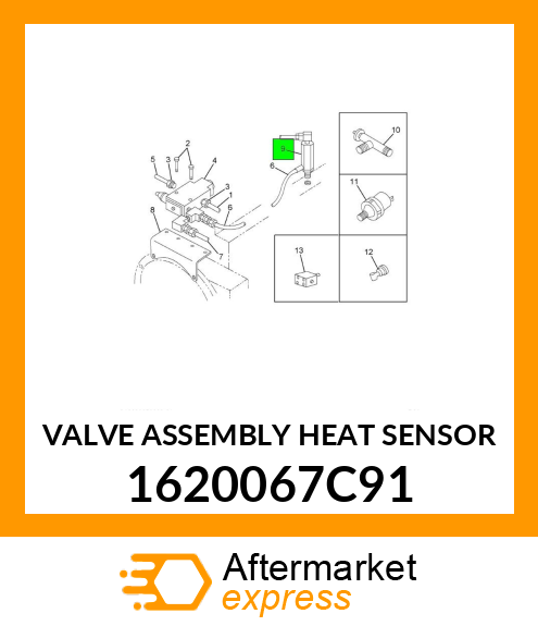 VALVE ASSEMBLY HEAT SENSOR 1620067C91