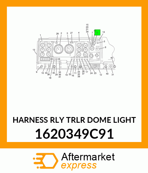 HARNESS RLY TRLR DOME LIGHT 1620349C91