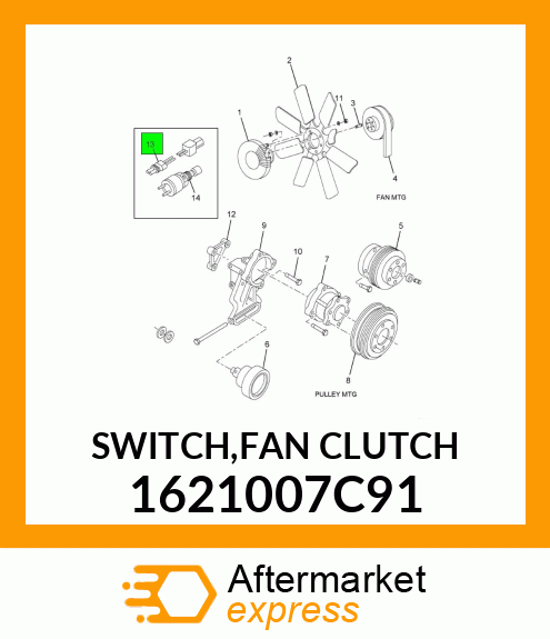 SWITCH,FAN CLUTCH 1621007C91