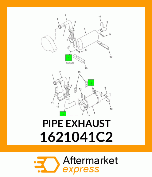 PIPE EXHAUST 1621041C2