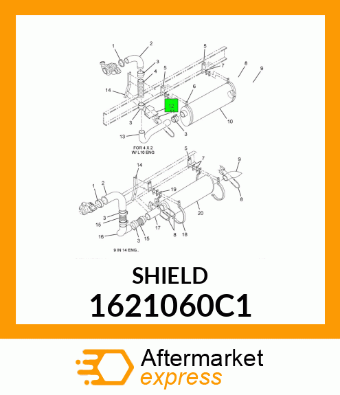 SHIELD EXHAUST PIPE 1621060C1