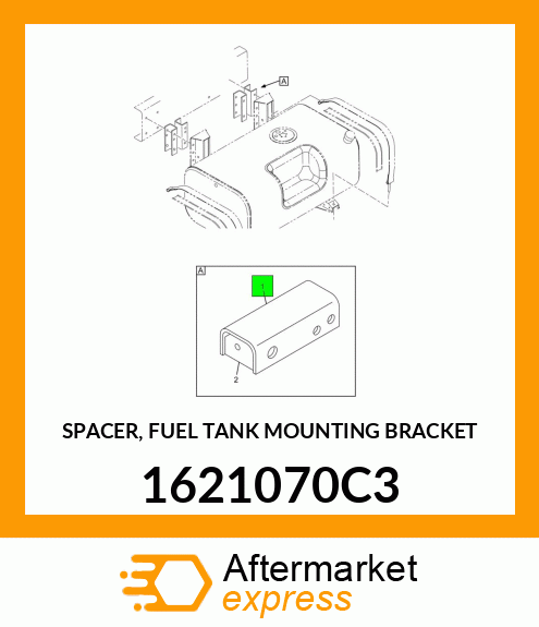 SPACER, FUEL TANK MOUNTING BRACKET 1621070C3