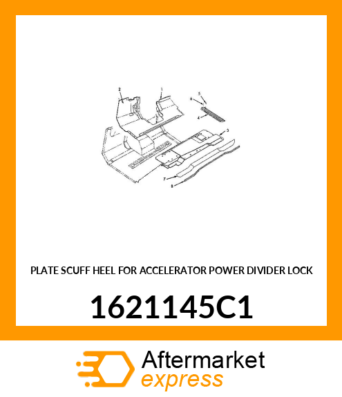 PLATE SCUFF HEEL FOR ACCELERATOR POWER DIVIDER LOCK 1621145C1